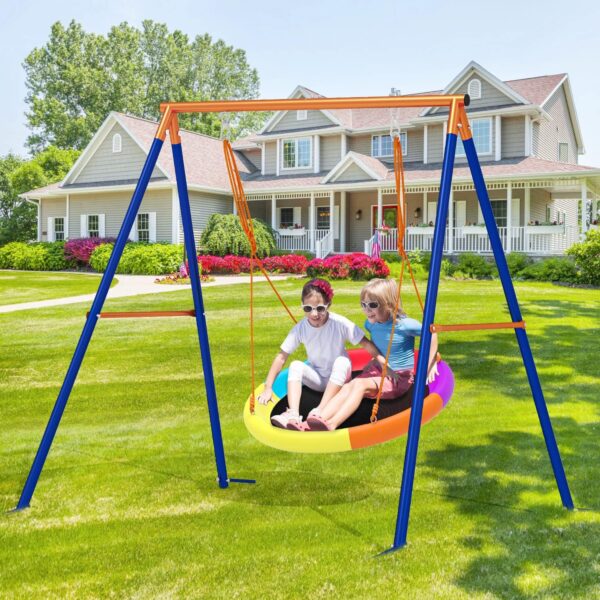 Outdoor Saucer Swing Set for Autism